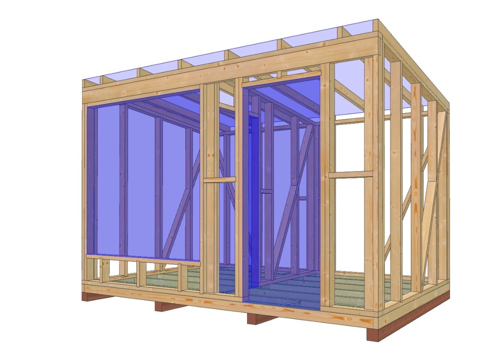 pirteles iki 10m2 stogo konstrukcija vienslaitis